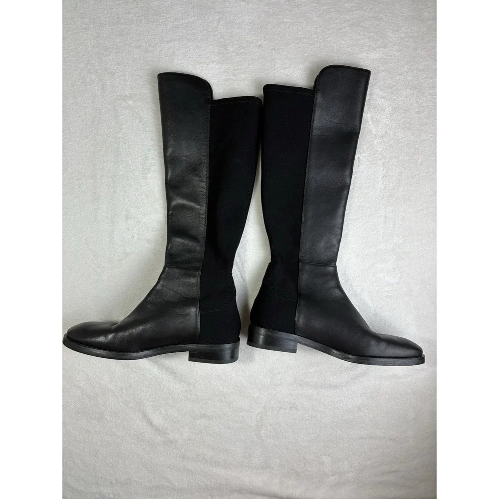 Stuart Weitzman  Keelan Over Knee Boots Sz 7 B Black Women's Riding Tall